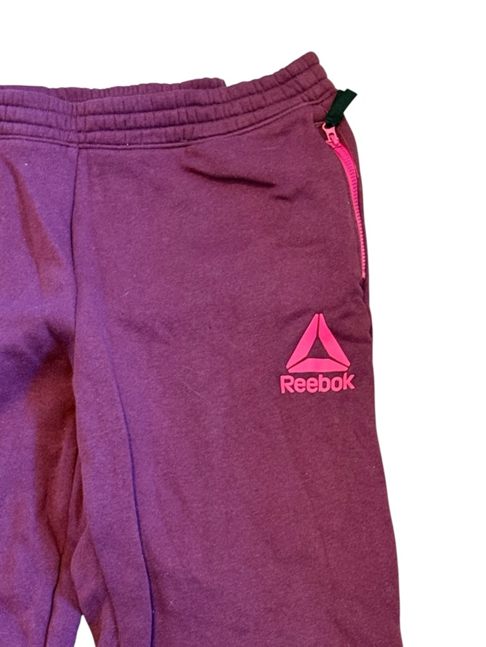 🫶🏻 Reebok Girls' Purple Active Joggers with Pink Accents - Picture 2 of 4
